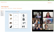 Interaktív feladatok az iskola e-learning honlapján keresztül