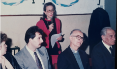 A Szent István Kör 30. évfordulója Redl Isabel beszédet tart