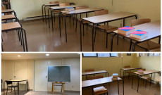 Nyelvvizsgára előkészített terem
