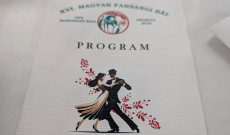 XVI. Magyar Farsangi Bál programlapja, tánc, bál, farsang