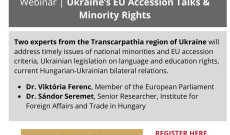 Webinárium az Ukrajnában élő magyar kisebbség helyzetéről és az ország EU-csatlakozásáról
