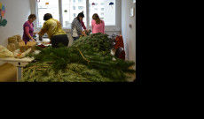 Adventi koszorú készítés