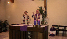 Szabó Ernő linzi magyar lelkész és Vencser László igazgató