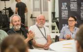 filmes kerekasztal Szász János rendező, Máté Tibor opratőr és Enyedi Ildikó filmrendező