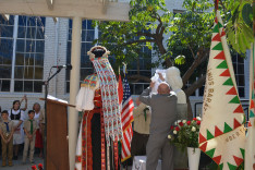 Szent István-szobor avatása Los Angeles-ben