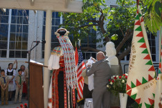 Szent István-szobor avatása Los Angeles-ben