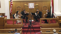 Az előadók (balról haladva: Sharon Gayoung Cho, Robert Radliff, Noel Anthony Muñoz, David Agia)