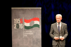 Dr. Perényi Jánost, Magyarország nagykövetét (történészt) ünnepi beszédet mond