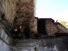 A leégett atyhai templom 2016. október 24-én