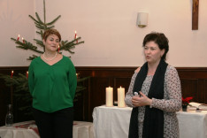 Csibi Krisztina és Varga Gabriella az innsbrucki karácsonyi szentmisén