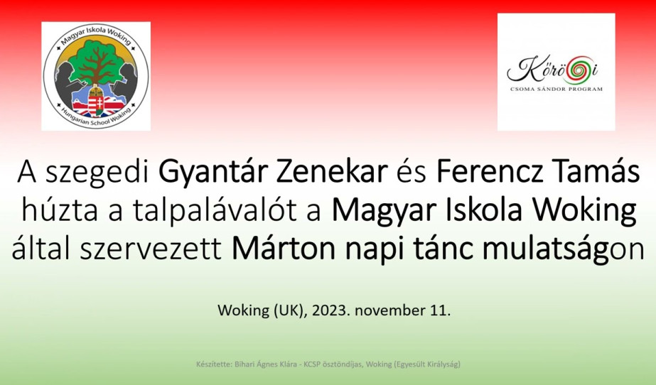 A szegedi Gyantár zenekar és Ferencz Tamás húzta a talpalávalót a Magyar Iskola Wokingban