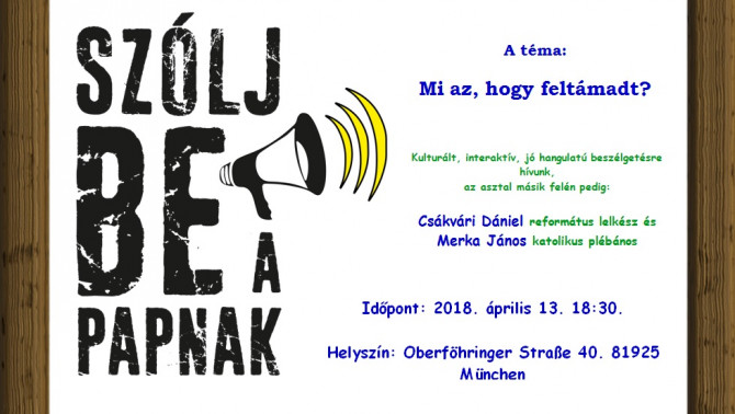 Szólj be a papnak!