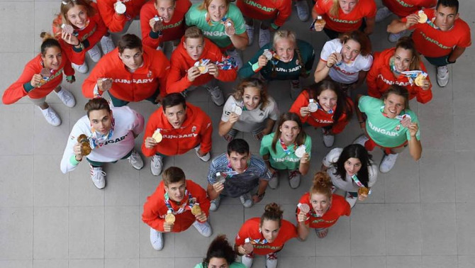A III. Nyári ifjúsági olimpiai magyar csapatának érmesei