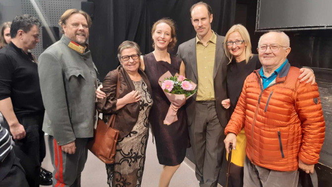 Színészek a szarajevói magyarokkal