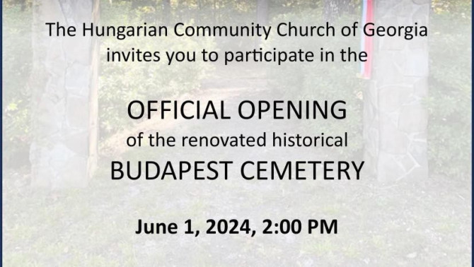 Budapest temető átadási ceremónia