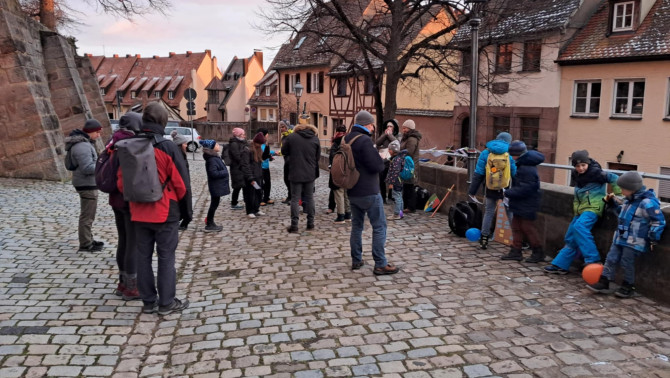 Luxemburgi Zsigmond korát megidéző cserkészfoglalkozás Nürnbergben
