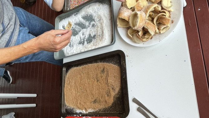 Kürtőskalács készítés
