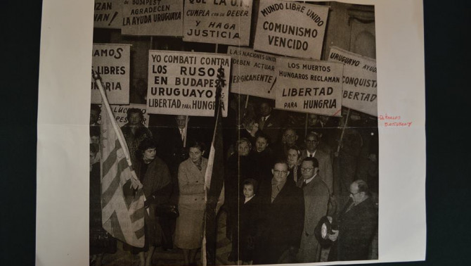 Uruguayi magyarok felvonulása 1956-ban