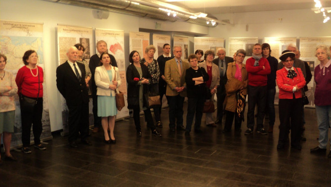 A Gulág-kiállítás megnyitása Bécsben 2017. március 21-én