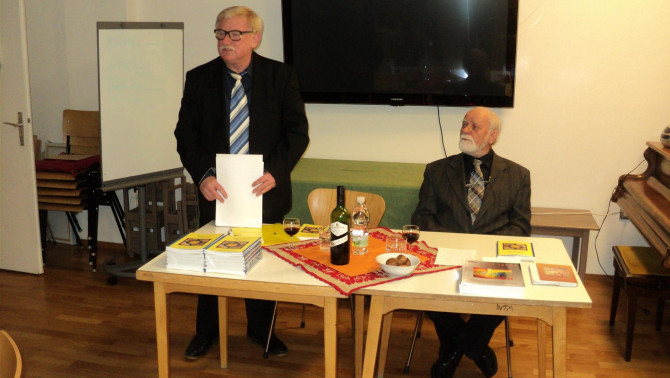 Böröndi Lajos és Tuba László a bécsi könyvbemutatón